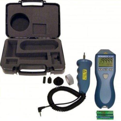 DESCRIPTION: (1) LASER TACHOMETER BRAND/MODEL: MONARCH #4YE87 INFORMATION: BLACK CARRY CASE SIZE: -0.05% RPM ACCURACY, 0.001 RPM, 20,000 RPM MAX CONTA