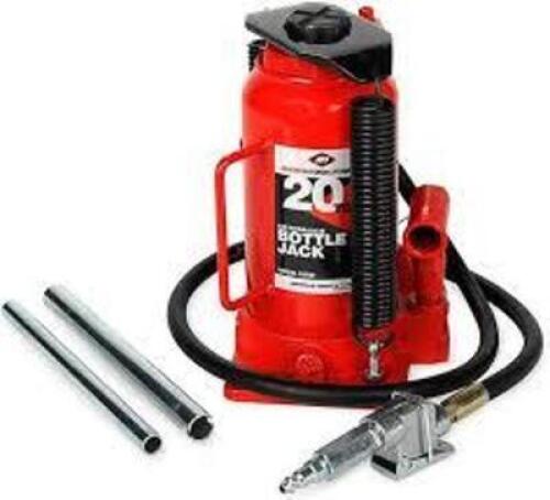 DESCRIPTION: (1) AIR / HYDRAULIC BOTTLE JACK BRAND/MODEL: AMERICAN FORGE & FOUNDRY #5520B SIZE: 20 TON CAPACITY RETAIL$: $429.84 EA QTY: 1