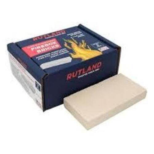 DESCRIPTION: (12) FIREBOX BRICKS BRAND/MODEL: RUTLAND SIZE: 4.5" X 9" X 1.25" RETAIL$: $16.57 PER BOX QTY: 12