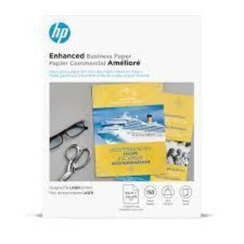 DESCRIPTION: (2) BOXES OF (5) PACKS OF (15) SHEETS OF ENHANCED BUSINESS PAPER BRAND/MODEL: HP SIZE: 8.5X11 RETAIL$: $200.00 EA QTY: 2