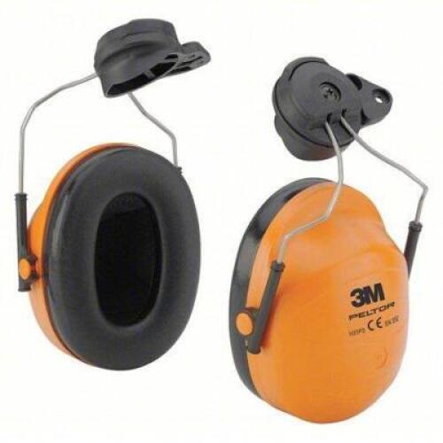DESCRIPTION: (2) HAT MOUNTED EAR MUFFS BRAND/MODEL: 3M #H31P3E INFORMATION: ORANGE SIZE: 23 DB RETAIL$: $65.42 EA QTY: 2