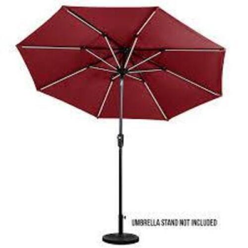 DESCRIPTION: (1) PATIO UMBRELLA AND BASE BRAND/MODEL: SUNRAY #801044 INFORMATION: RED SIZE: 195 X 35.5 X 13.5 CM RETAIL$: $219.99 EA QTY: 1