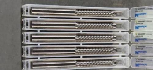 DESCRIPTION: (5) SOLID CARBIDE DIE MILL BRAND/MODEL: MASTERCUT 22201 SIZE: 1/4" DIA 1-1/4" LOC RETAIL$: $163.50 QTY: 5