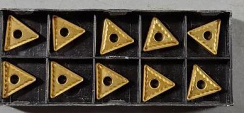 DESCRIPTION: (10)CARBIDE TURNING INSERTS BRAND/MODEL: VC TNMG322 RETAIL$: $109.80 QTY: 10