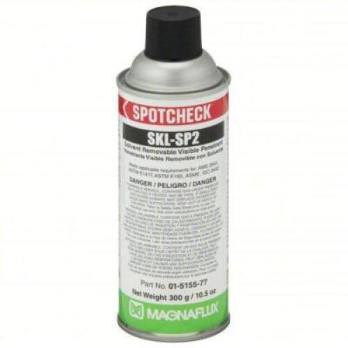 DESCRIPTION: (5) SOLVENT REMOVABLE VISIBLE PENETRANT BRAND/MODEL: SPOTCHECK #SKL-SP2 SIZE: $10.5 OZ RETAIL$: $34.67 EA QTY: 5