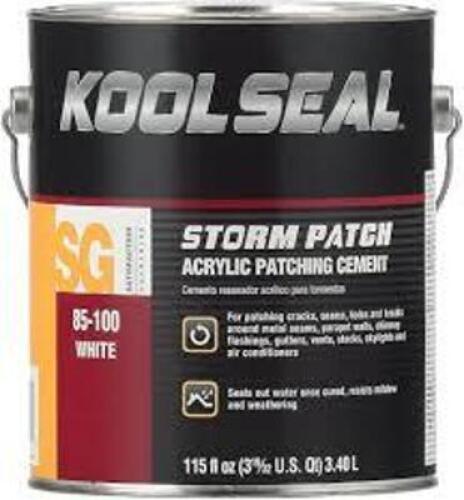 DESCRIPTION: (2) STORM PATCH WET DRY PATCHING CEMENT BRAND/MODEL: KOOL SEAL #83-300 INFORMATION: BLACK SIZE: 1 GALLON RETAIL$: $21.31 EA QTY: 2
