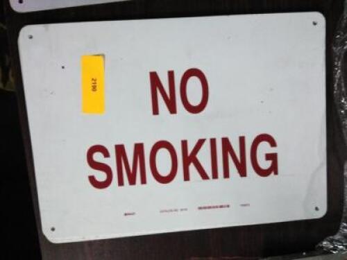 DESCRIPTION: (4) NO SMOKING PAPER SIGN QTY: 4