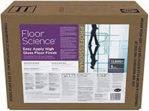 DESCRIPTION: (1) EASY APPLY HIGHT GLOSS FLOOR FINISH BRAND/MODEL: FLOOR SICENCE SIZE: 5 GALLON RETAIL$: $255.02 EA QTY: 1