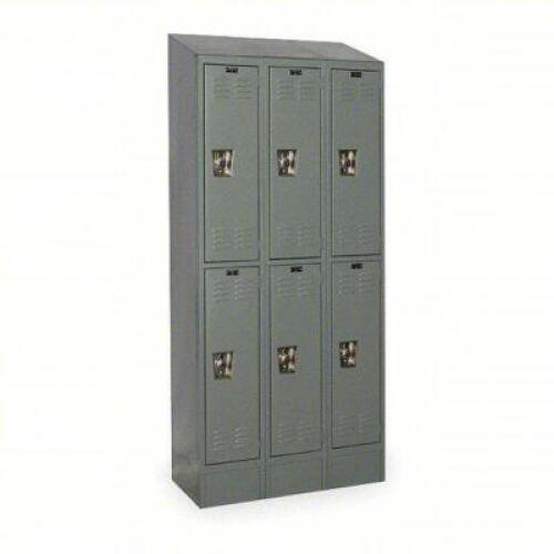DESCRIPTION: (2) WARDROBE LOCKERS BRAND/MODEL: HALLOWELL/2PFP2 INFORMATION: 2 TIERS, 3 UNITS WIDE, PADLOCK HASP, RETAIL$: $1091.30/EA SIZE: 36" X 18"