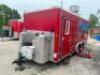 DESCRIPTION RELIABLE CUSTOM TRAILERS 18' X 90" FOOD TRUCK TRAILER FULLY LOADED. EQUIPPED WITH A 2' SERVICE SHELF FOR PROPANE TANKS AND GENERATOR. COME - 4