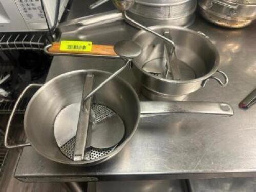 DESCRIPTION (2) STAINLESS RICERS THIS LOT IS: SOLD BY THE PIECE LOCATION KITCHEN QTY 2