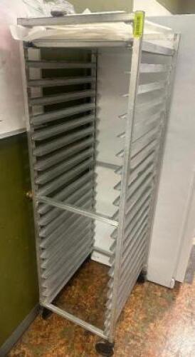 DESCRIPTION TWENTY PAN TRAY RACK ADDITIONAL INFORMATION FRONT LOADER LOCATION KITCHEN QTY 1