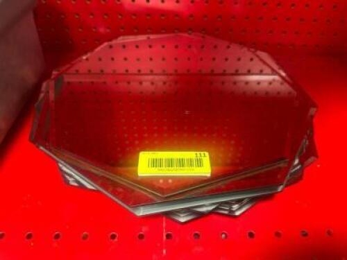DESCRIPTION (5) GLASS MIRROR TABLE CENTER PIECE BASES. THIS LOT IS: ONE MONEY LOCATION KITCHEN QTY 1