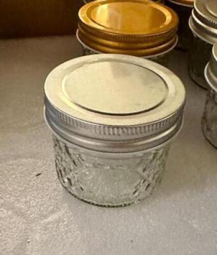 BOX OF SMALL MASON JARS
