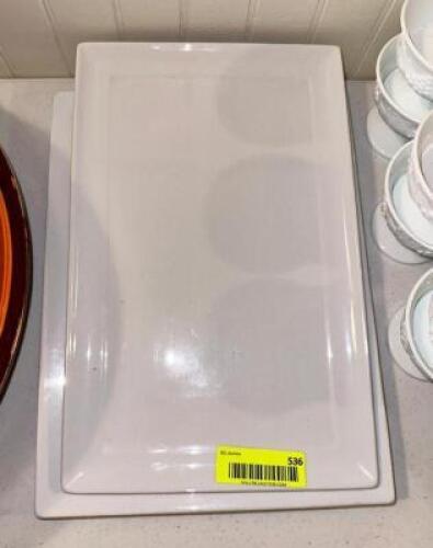 (2)- SERVING PLATTERS