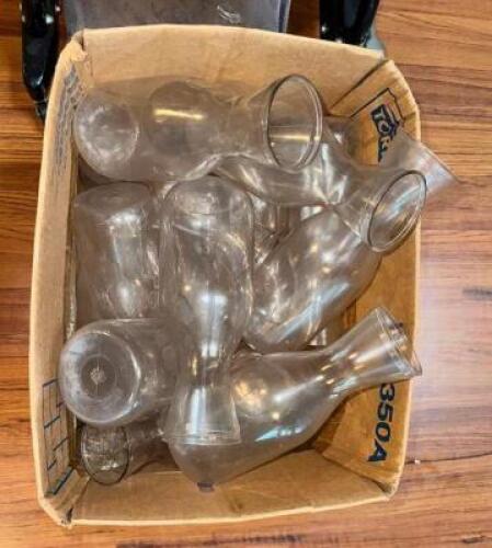 BOX OF ASSORTED WATER CARAFES