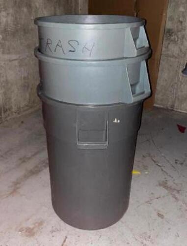(3) - 44 GAL. TRASH CANS