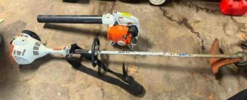 DESCRIPTION GAS POWERED LEAF BLOWER AND WEED EATER. THIS LOT IS: ONE MONEY LOCATION SITE 2 QTY 1