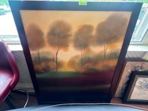 DESCRIPTION 48" X 40" FRAMED LANDSCAPE PRINT LOCATION BAR QTY 1