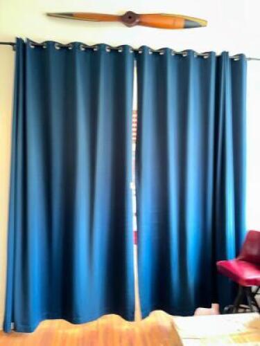 NAVY BLUE DRAPES
