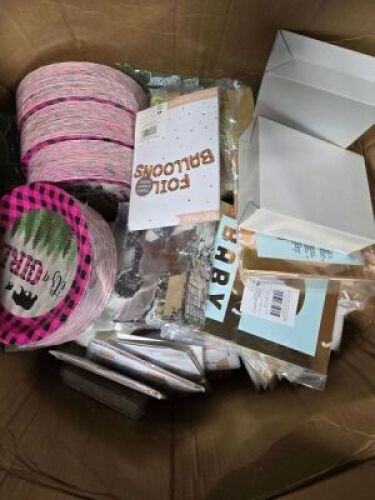 DESCRIPTION: (1) CASE OF MISC BIRTHDAY / BABY PARTY SUPPLIES QTY: 1