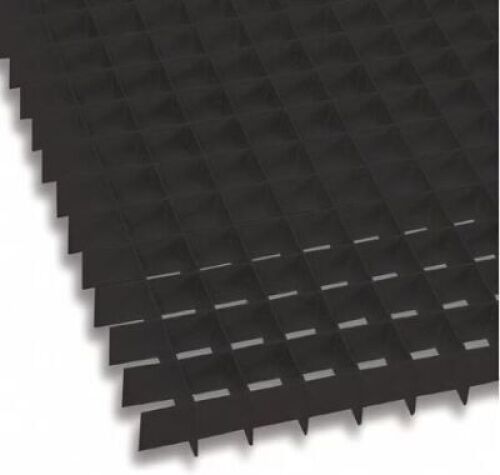 DESCRIPTION: (4) BLACK PLASTIC GRATESBRAND/MODEL: AMERICAN LOUVRE/TC-24-2448-BK-5PKINFORMATION: PLASTICSIZE: 24" X 48"QTY: 4