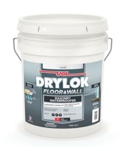 DESCRIPTION: (1) MASONRY WATERPROOFERBRAND/MODEL: DRYLOKSIZE: 5 GALLONRETAIL$: $209.99QTY: 1