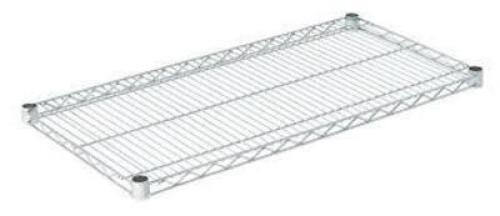 DESCRIPTION: (4) WIRE SHELVING, WITH POLES BRAND/MODEL: OLYMPIC #J1836C INFORMATION: WIRE, CHROME SIZE: 18" X 36" RETAIL$: $235.99 EA QTY: 4