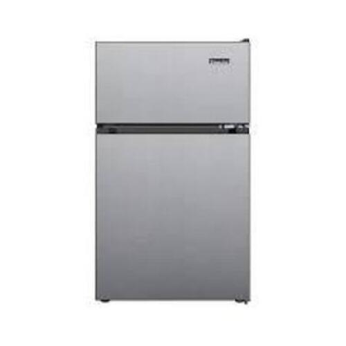 DESCRIPTION: (1) TWO DOOR REFRIGERATOR BRAND/MODEL: MAGIC CHEF INFORMATION: STAINLESS STEEL SIZE: 3.1 CU FT RETAIL$: $179.00 EA QTY: 1