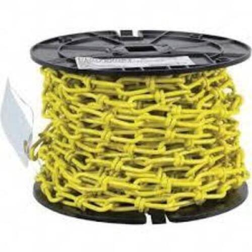 DESCRIPTION: (1) RUBBER COATED CHAIN BRAND/MODEL: CAMPBELL #67317719 INFORMATION: YELLOW, STEEL CHAIN, 1/4 PROOF COIL SIZE: 60' RETAIL$: $250.53 EA QT