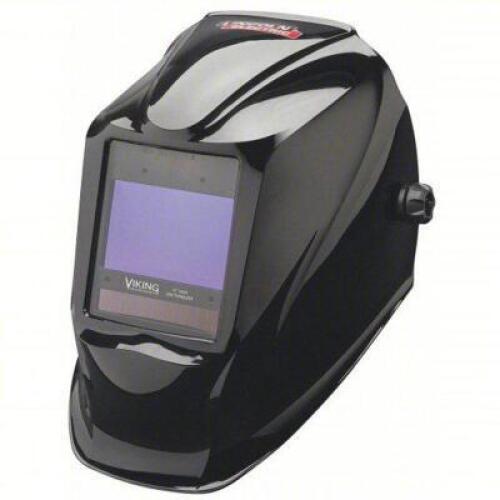 DESCRIPTION: (1) WELDING HELMET BRAND/MODEL: LINCOLN ELECTRIC #54EE97 INFORMATION: BLACK, AUTO-DARKENING, 4 ARC SENSORS, W4 TO W13 SIZE: 3.82 IN X 2.4