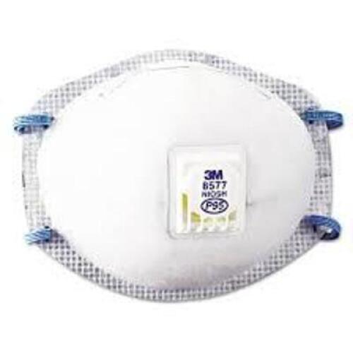 DESCRIPTION: (2) BOXES OF (10) PARTICULATE RESPIRATOR BRAND/MODEL: 3M #8577 INFORMATION: WHITE, P95 SIZE: UNIVERSAL RETAIL$: $77.00 PER BOX QTY: 2