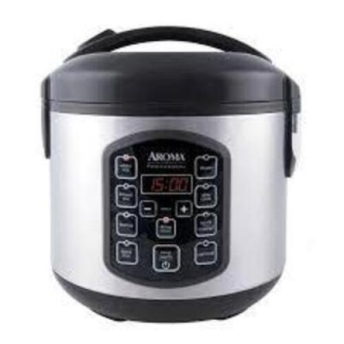 DESCRIPTION: (1) RICE AND GRAIN COOKER BRAND/MODEL: AROMA SIZE: 2QT RETAIL$: $30.00 EA QTY: 1