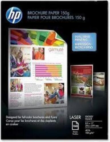 DESCRIPTION: (2) CASES OF (5) PACKS OF (150) SHEETS OF GLOSSY BROCHURE LASER PAPER BRAND/MODEL: HP #Q6611A INFORMATION: WHITE RETAIL$: $75.00 EA QTY: