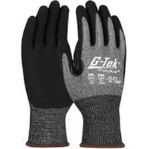 DESCRIPTION: (1) PACKS OF (12) PAIRS OF POLY KOR GLOVES BRAND/MODEL: G-TEK #16-320 INFORMATION: LIGHT BLUE SIZE: 11. XXL RETAIL$: $10.00 PER PAIR QTY:
