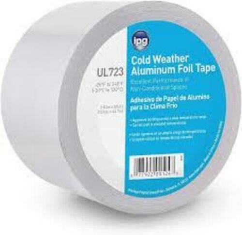 DESCRIPTION: (5) COLD WEATHER ALUMINUM FOIL TAPE BRAND/MODEL: IPG #UL723 SIZE: 2.83X 50 RETAIL$: $27.00 EA QTY: 5