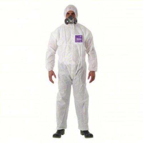 DESCRIPTION: (1) PACK OF (25) DISPOSABLE COVERALL BRAND/MODEL: ALPHATEC #48MC09 INFORMATION: WHITE SIZE: 4XL RETAIL$: $219.24 EA QTY: 1