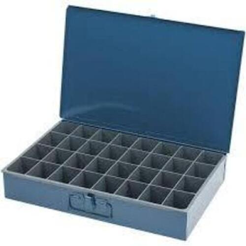 DESCRIPTION: (4) COMPARTMENT SMALL PARTS TRAY BRAND/MODEL: MSC #45647591 INFORMATION: BLUE SIZE: 24 COMPARTMENTS RETAIL$: $48.51 EA QTY: 4