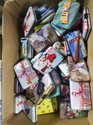 DESCRIPTION: (1) BOX OF APPROX (50) MISC METAL WALLETS QTY: 1