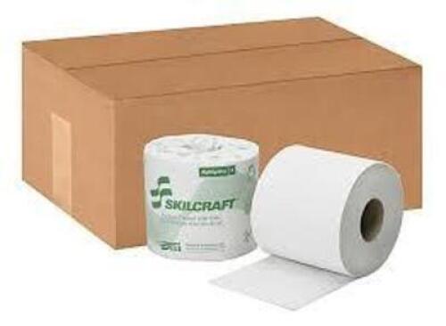DESCRIPTION: (1) BOX OF (96) ROLLS OF TOILET PAPER BRAND/MODEL: SKILCRAFT #26016 RETAIL$: $46.84 EA QTY: 1