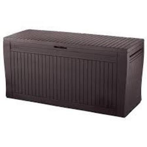 DESCRIPTION: (1) OUTDOOR BENCH BRAND/MODEL: KETER INFORMATION: COMFY, BROWN SIZE: 46.9" L X 22" W X 3.8" H RETAIL$: $57.60 EA QTY: 1
