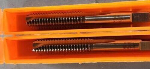 DESCRIPTION: (2) BOTTOMING CHAMFER SPIRAL POINT TAP BRAND/MODEL: HERTEL 59909234 SIZE: 7/16-14 UNC RETAIL$: $43.54 QTY: 2