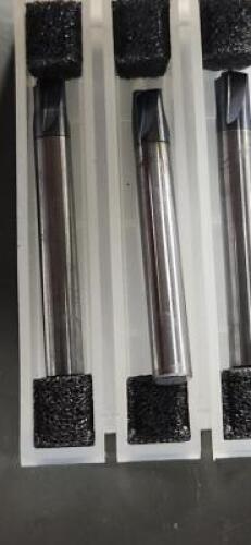 DESCRIPTION: (6) SOLID CARBIDE CHAMFER TOOL BRAND/MODEL: MITGI R03-6191 SIZE: 0.341 DIA 140* CHAMFER QTY: 6