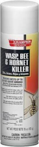 DESCRIPTION: (6) WASP, BEE AND HORNET KILLER BRAND/MODEL: CHAMPION SPRAYON SIZE: 15 OZ RETAIL$: $10.00 EA QTY: 6