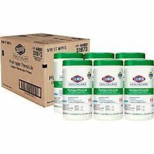 DESCRIPTION: (6) HYDROGEN PEROXIDE WIPES BRAND/MODEL: CLOROX HEALTHCARE #401Z40 SIZE: 95 WIPES PER CONTAINER RETAIL$: $10.00 EA QTY: 6