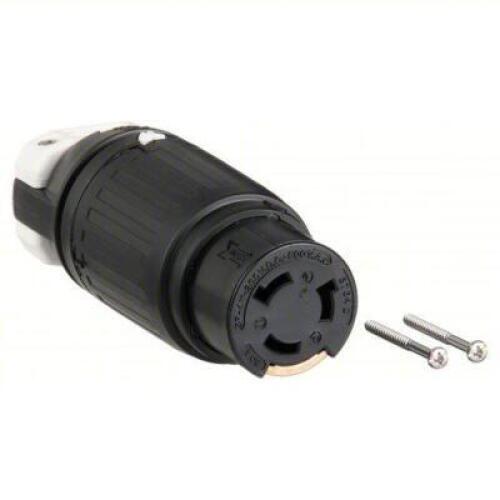 DESCRIPTION: (1) LOCKING CONNECTOR BRAND/MODEL: 49YW88 SIZE: Non-NEMA, 50 A, 250V DC/600V AC, 3 Poles, Black/White RETAIL$: $240.00 EA QTY: 1