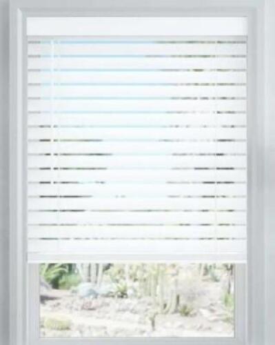 (4)- WHITE WOODEN BLINDS