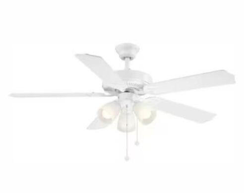 Brookhurst 52 in. LED Indoor White Ceiling Fan with Light Kit