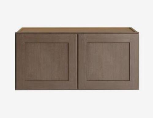 (2) - Stowe 30-in W x 14-in H x 12-in D Deep Taupe Brown Door Wall Fully Assembled Cabinet