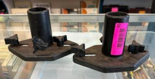 (2) METAL MOUNTING MICROPHONE HOLDERS